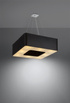 URANO 60 lámpara de araña negro + 8x LED bombilla E27 3000K Cálido 7.5W 620lm