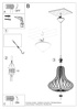 ORIANA lámpara colgante madera natural + 1x bombilla LED E27 4000K Fría 7,5W 650lm