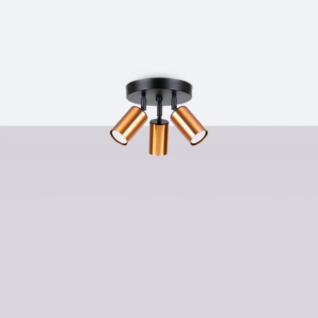 Lámpara de techo WINX 3P negro/cobre