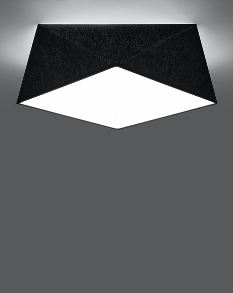 Plafond HEXA 35 NEGRO + 2x bombilla LED E27 3000K Cálida 7,5W 620lm