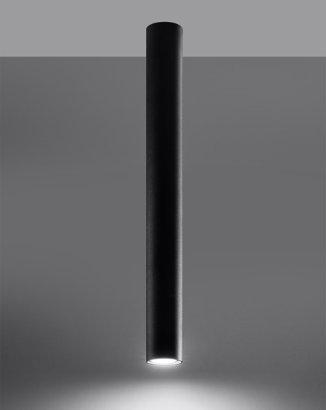 Plafond LAGOS 60 negro + 1x bombilla LED GU-10 3000K Cálida 7W 620lm