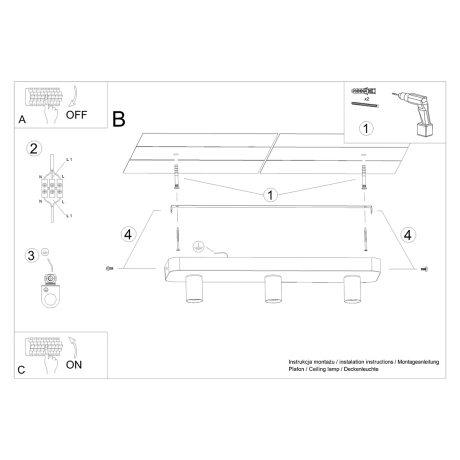 Lámpara de techo TAVO 3