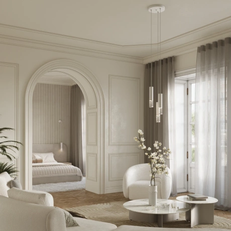 Lámpara colgante LAMI 2 blanca