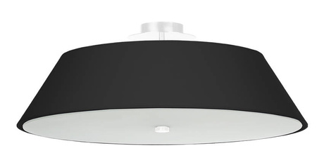 Plafond VEGA 60 negro + 5x bombilla LED E27 3000K Cálida 7,5W 620lm