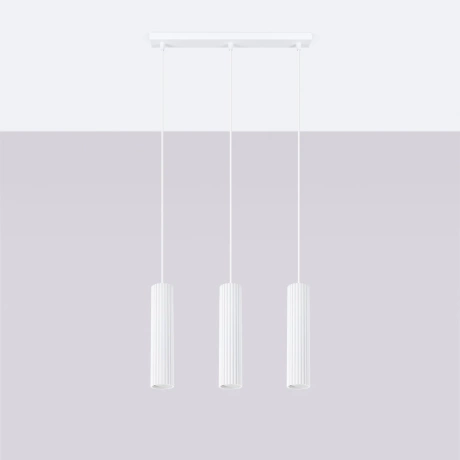 Lámpara colgante KARBON 3L blanca