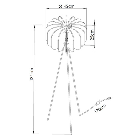 Lámpara de pie MULA 45 beige
