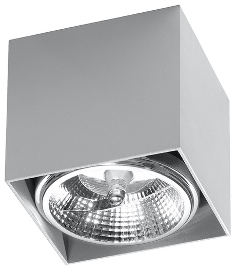 Plafond BLAKE gris + 1x bombilla LED GU10 AR111 4000K FRÍO 10W 850lm