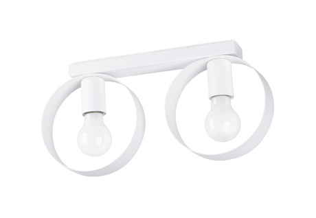 Plafond TITRAN 2 blanco + 2x bombilla LED E27 3000K Cálido 7,5W 620lm