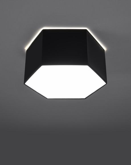 Plafond SUNDE 15 negro + 2x bombilla LED E27 4000K Fría 7,5W 650lm