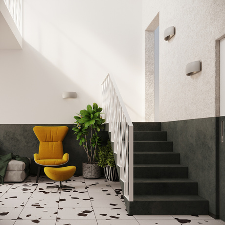 PONTIUS aplique de cerámica gris + 1x bombilla LED G9 3000K Warm 4.5W 510lm