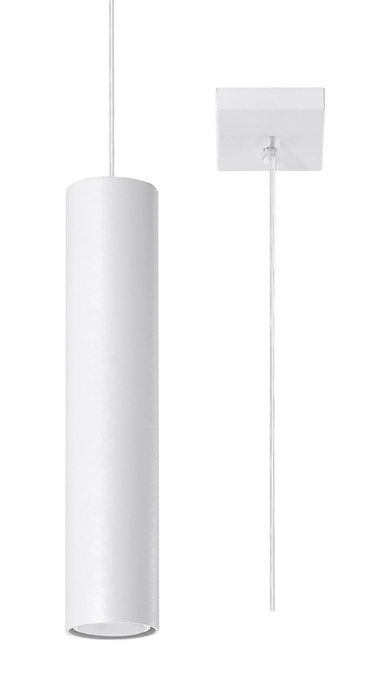 LAGOS 1 lámpara colgante blanco + 1x GU-10 3000K cálido 7W bombilla LED 620lm