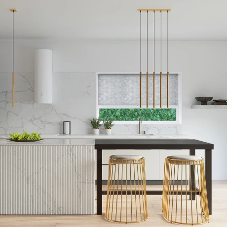 Lámpara colgante PASTELO 5L oro