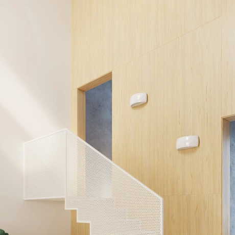 Aplique barnizado PONTIUS blanco brillo