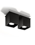 Plafond QUAD 2 negro + 2x bombilla LED GU-10 3000K Cálida 7W 620lm