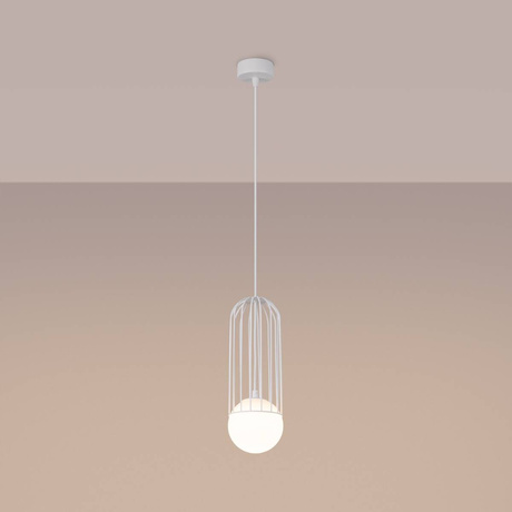 BRINA Lámpara colgante 1 blanco + 1x bombilla LED G9 3000K Cálido 4,5W 450lm