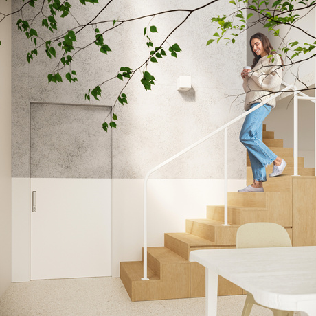 Aplique de cerámica SUBANI blanco + 1x bombilla LED E27 4000K Fría 7,5W 650lm