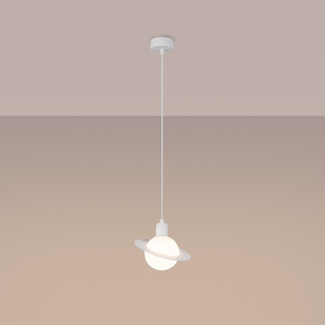 Lámpara colgante HYPERION 1 blanco + 1x bombilla LED G9 3000K Cálida 4,5W 450lm