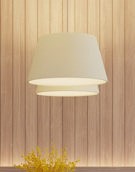 Lámpara CONO 45 blanca + 3 bombillas LED E27 4000K Fría 7,5W 650lm