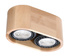 Plafond BASIC 2 madera natural + 2x bombilla LED GU10 AR111 3000K Cálida 12W 800lm