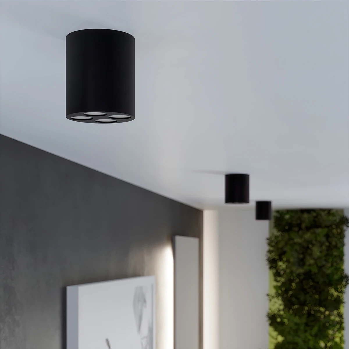 Lámpara de techo ZOE negro LED
