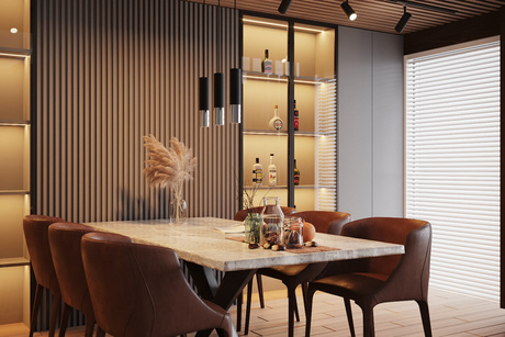 Aplique LOOPEZ negro/cromo + 2x bombilla LED GU-10 3000K Cálido 7W 620lm