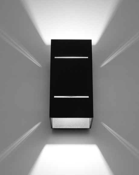 Aplique BLOCCO negro + 1x bombilla LED G9 4000K Fría 4,5W 530lm