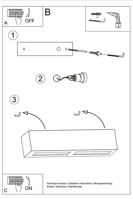 Aplique de cerámica VEGA blanco + 1x bombilla LED E27 3000K Cálida 7,5W 620lm