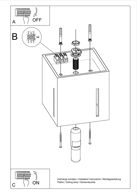 Plafond PIXAR blanco + 1x bombilla LED G9 4000K Fría 4,5W 530lm