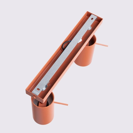 Lámpara de techo RING 2 rojo ocre