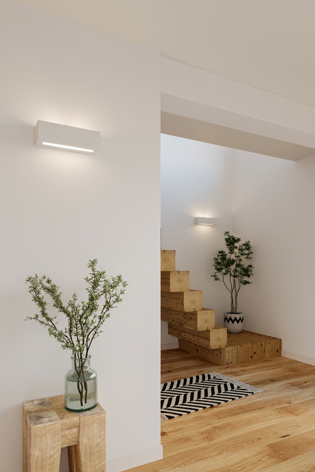 Aplique de cerámica VEGA blanco + 1x bombilla LED E27 3000K Cálida 7,5W 620lm