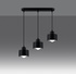 SAVAR 3 lámpara colgante negra + 3x bombilla LED E27 4000K Fría 7,5W 690lm