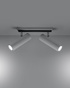 Plafond DIREZIONE 2 blanco +2x Bombilla LED GU-10 3000K Cálido 7W 620lm