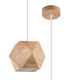 WOODY lámpara colgante de madera natural + 1x GU-10 3000K cálido 7W bombilla LED 620lm