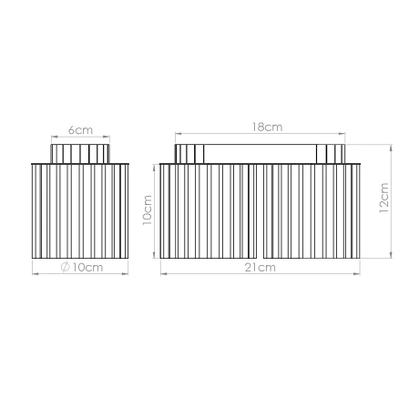 Lámpara de techo AURA 2 verde oliva GU10