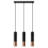 Lámpara colgante LOOPEZ 3L negro/cobre