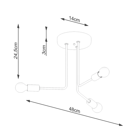 Araña NORAH 3 negra