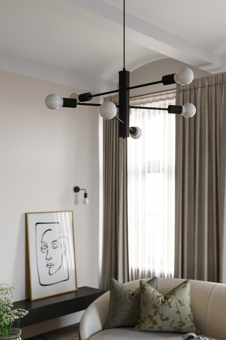 Lámpara DUOMO 6 + 6x bombilla LED E27 3000K Cálida 7,5W 620lm