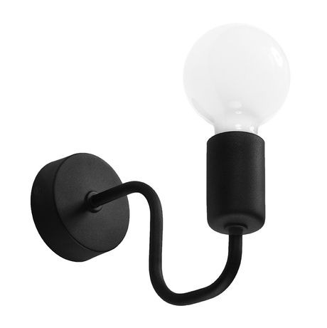 Aplique VECTOR negro 1x bombilla LED E27 3000K Cálida 7,5W 620lm