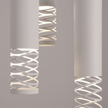 Lámpara colgante LAMI 3P blanca