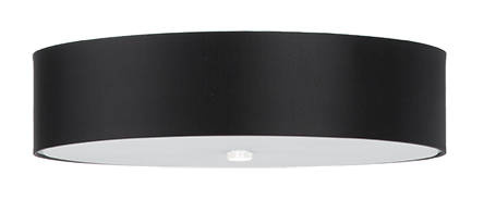 Plafond SKALA 50 negro + 5x bombilla LED E27 3000K Cálida 7,5W 620lm