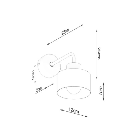 Aplique SAVAR 1 negro + 1x bombilla LED E27 3000K Warm 7.5W 620lm