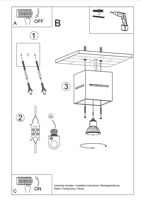 Plafond LOBO blanco + 1x bombilla LED G9 4000K Fría 4,5W 530lm