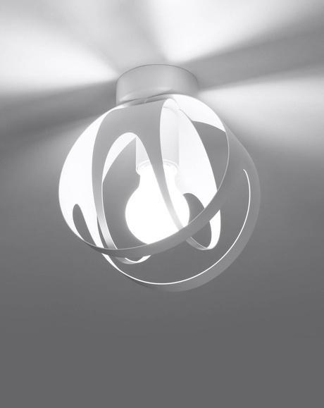 Plafond TULOS blanco + 1x bombilla LED E27 3000K Cálida 7,5W 620lm