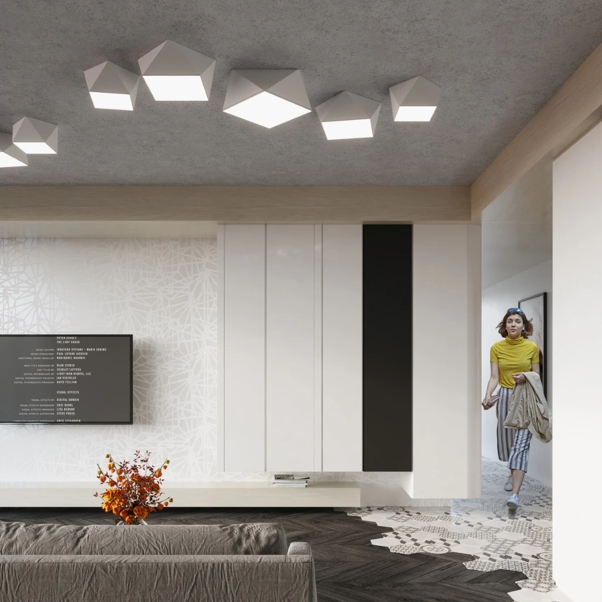 Lámpara de techo HEXA 35 blanca