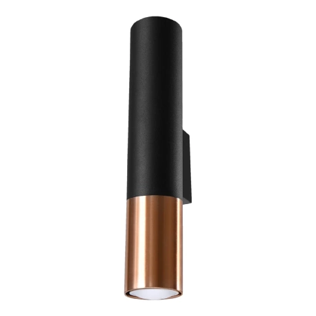 Aplique LOOPEZ negro/cobre