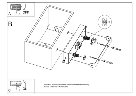 Aplique QUAD MAXI blanco + 2x bombilla LED G9 3000K Cálido 4,5W 510lm
