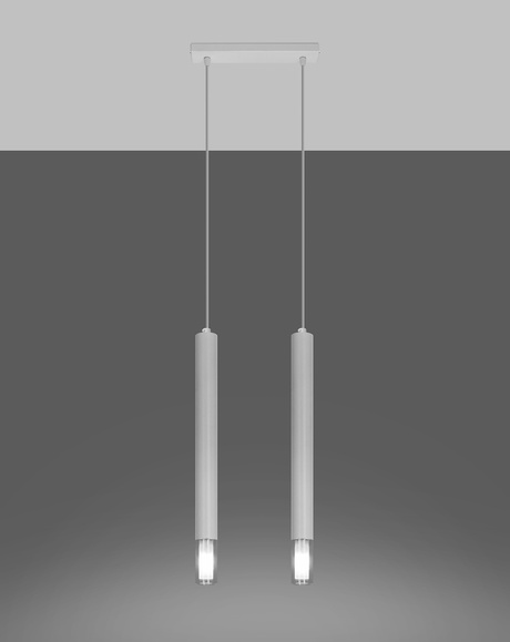 WEZYR 2 lámpara colgante blanco + 2x bombilla LED G9 3000K Warm 4.5W 510lm