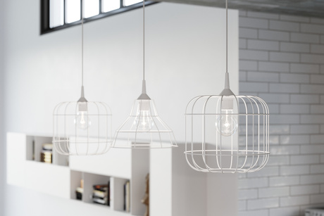 ANATA lámpara colgante blanco + 1x bombilla LED E27 4000K Fría 7,5W 650lm