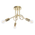 Lámpara de araña SUPEŁ 3 oro brillo + 3X bombilla LED E27 3000K 7W 760lm
