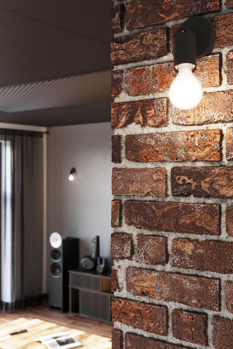 Aplique FORNES 1 negro + 1x bombilla LED E27 4000K Fría 7,5W 690lm